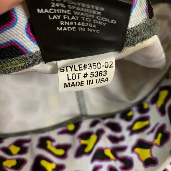 Terez XS Leopard Print High Waisted Compression Leggings Multicolor Women’s - Picture 6 of 6